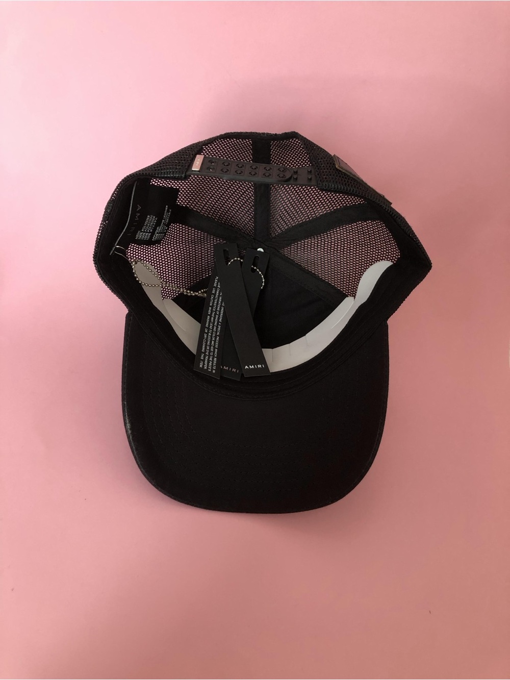 AMIRI Black Trucker Hat Embroidered AM Logo Unisex Sun Hat - Picture 11 of 13